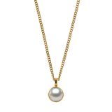 Photo of the  DYRBERG/KERN Ette Gold Tone Pendant Necklace with a faux pearl 460090