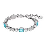 Photo of the  DYRBERG/KERN Grivna Silver Tone Crystal Bracelet Blue/White | 460027