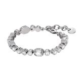 Photo of the DYRBERG/KERN Grivna Bracelet (460028) in a sleek silver-tone finish with shimmering white crystals