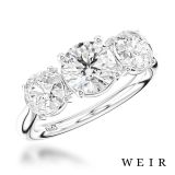 Platinum 0.96ct E SI1  Round brilliant cut Diamond Engagement Ring