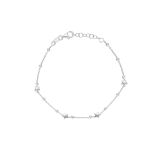 Sterling Silver Ball and Star Chain Bracelet