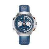 Photo of the Hamilton American Classic Chrono-Matic 50 Limited Edition 48mm x 52mm Navy Dial Leather Strap Watch – H51606640