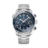 Photo of the Omega Seamaster Planet Ocean 600M 45.5mm watch (215.30.46.51.03.001) with a blue ceramic dial, automatic movement, and stainless steel case