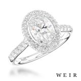 Platinum 0.90ct D VS1  Oval cut Diamond Engagement Ring