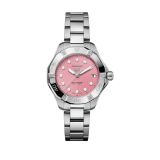 Aquaracer Professional 200 Solargraph 34mm Pink Dial Stainless Steel Watch