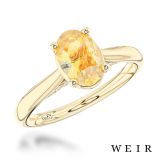 18k yellow gold 1.80ct Fancy Light Yellow VVS2  Oval cut Diamond Engagement Ring