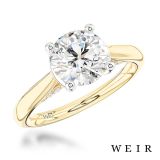 18k yellow gold Lab Grown 1.50ct E VS1  Round brilliant cut Lab Grown Diamond Dress Ring