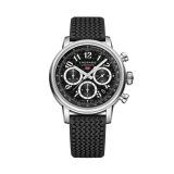 Photo of the Chopard Mille Miglia Classic Chronograph 40.5mm black dial automatic watch 168619-3001 with black rubber strap.