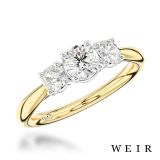 18k yellow gold 0.32ct G VS2  Round brilliant cut Diamond Engagement Ring