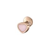 Photo of the Chopard My Happy Hearts 18k Rose Gold Pink Opal Single Earring (83A086-5622) with a heart-shaped pink opal