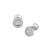 Photo of the Chopard Happy Diamonds 18K White Gold Stud Earrings (83A017-1201) with floating diamond