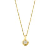 Photo of the Chopard Happy Diamonds Icons 18k Yellow Gold Pendant Necklace (79A017-0001) with a floating diamond