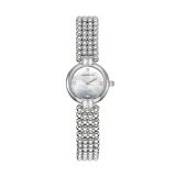 Photo of the Herbelin Perles 22mm Mother of Pearl Diamond Dial Quartz Watch 17433B89, featuring a luminous MOP dial set with diamond hour markers and a polished stainless steel bracelet