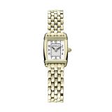 Photo of the Herbelin Art Deco Tonneau 17.8x19.4mm Sunray White Dial Quartz Yellow Gold PVD Watch 17438BP1N22, featuring an elegant tonneau-shaped case, radiant sunray white dial, and polished yellow gold PVD bracelet