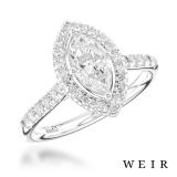 Platinum 0.50ct E SI1  Marquise cut Diamond Engagement Ring