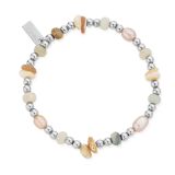 Chlobo Radiant Glow Sterling Silver Bracelet SBCCAPS featuring a mix of natural stones and polished silver beads, designed to inspire balance, energy, and inner radiance.