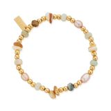 Chlobo Radiant Glow Gold Plated Mixed Stone Bracelet GBCCAPS featuring a blend of semi-precious stones and radiant gold plated beads, designed to promote positivity, balance, and inner glow.
