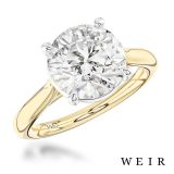 18k yellow gold Lab Grown 3.03ct E VS1  Round brilliant cut Lab Grown Diamond Dress Ring