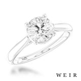 Platinum Lab Grown 1.50ct E VS1  Round brilliant cut Lab Grown Diamond Dress Ring