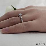 Platinum Lab Grown 2.00ct E VS1  Round brilliant cut Lab Grown Diamond Dress Ring