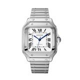 Santos de Cartier 35.1mm Silvered Dial Automatic Stainless Steel Bracelet Watch