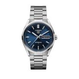 Carrera Day-Date 41mm Blue Dial Automatic Stainless Steel Watch