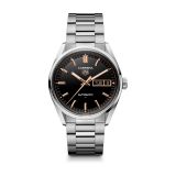 Carrera Day-Date 41mm Black Dial Automatic Stainless Steel Watch