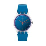 Polablue 42mm Blue Dial Quartz Silicone Strap Watch