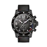 Supersport 45.5mm Black Dial Quartz Black Leather Bracelet Watch - NBA Special Edition