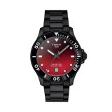 Seastar 1000 40mm Graded Red Black Dial Quartz Stainless Steel Bracelet Watch