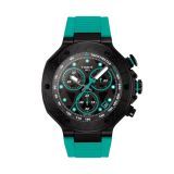 T-Race Chronograph 45mm Green Black Dial Quartz Rubber Bracelet Watch