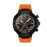 T-Race Chronograph 45mm Black Orange Dial Quartz Orange Rubber Bracelet Watch