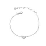 Sterling Silver Betty Mother of Pearl Heart Bracelet
