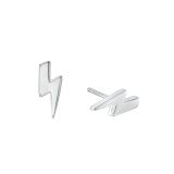 Sterling Silver Lightning Bolt Isid Earrings