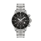 Seastar 1000 Quartz Chronograph 38mm Black Dial Stainless Steel Bracelet Watch
