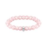 Rose Quartz Beads Charm Carrier Bracelet 17cm