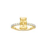 Haribo Gummy Bear Gold Plated Crystal Ring Size 54