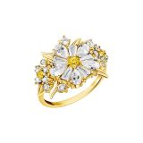 Lovely Daisy Gold Plated Ring Size 54