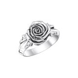 Midnight Rose Sterling Silver Ring Size 54