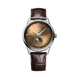 Flagship Heritage Moonphase 38.5mm Brown Dial Automatic Leather Strap Watch