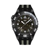 Black Sea Nettle 44mm Black Dial Quartz Silicone Strap Watch