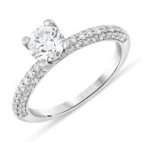 Weir Collection Platinum Solitaire Diamond Ring