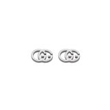 GG Running 18K White Gold Stud Earrings