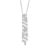 18k White Gold Fringe Diamond Necklace