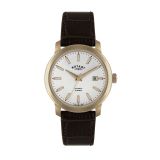 Classic 41mm White Dial Bown Leather Bracelet Watch