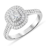Weir Collection Platinum Double Halo Diamond Ring