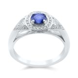Weir Collection Platinum 0.69ct Diamond & Sapphire Dress Ring