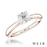 Rose Gold 0.50ct D VS2 Round Brilliant Cut Diamond Ring