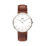 Classic St Mawes 40mm White Dial Quartz Leather Strap Watch