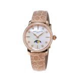 Frederique Constant 30mm Slimline Moonphase 18K Rose Gold Watch